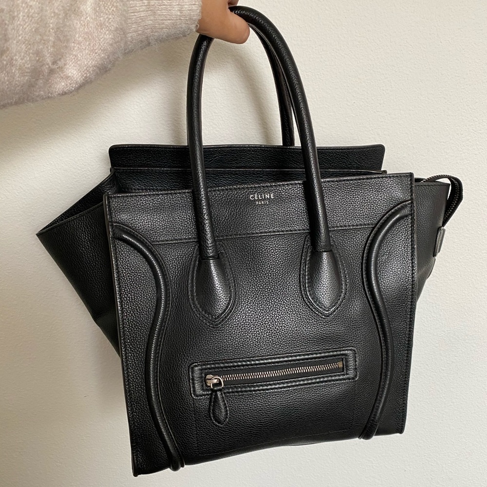 CELINE BLACK  MINI LUGGAGE HANDBAG